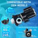 SPA Pump, 2HP Hot Tub Pump - 2 Speed LX SPA Motor 115V/60HZ, 2" Port - 48 Frame (Model: 48WUA1501C-II)