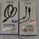 ZGEAR Flat Magnetic Cable Type Lightning 3ft And ZGEAR 10ft Braided Sync & Charge Cable Type USB-C.