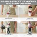 Blender and Food Processor Combo, Small Smoothie Blender with Grinder & Meat Chopper, 4-in-1 Kitchen System with 4 BPA-Free Cups (10-42oz), Perfect for Shakes, Baby Food, Dishwasher Safe, Ideal Gift
