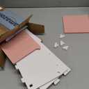 AOJEZOR Toilet Paper Holder Stand: Small Bathroom Storage Cabinet - Rose Dawn - White (29.9 inch H)