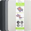 Simply Genius Flexible Rectangular Cutting Board Set - Dishwasher-Safe Kitchen Cutting Mat - Textured-Grip Flexible Surface - Odor-Resistant Plastic Chopping Mat - 4-Pack, 11.5 x 15 in, Gray