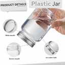 novelinks 16 oz Clear Plastic Jars with Lids, Refillable 16oz Mason Jars with Lids & Storage Containers for Kitchen & Household Use (20 Pack,Silver)