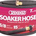 15FT 5/8-Inch Soaker Hose, Flexible with Solid Brass Connector, Leak-Resistant Watering System for Gardens & Vegetable Beds
