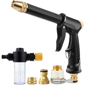 Power Pressure Washer Gun, 3 Adjustable Jet Nozzle Wand for Garden Hose, Car Washing, Patio and Outdoor Cleaning, 1 Set