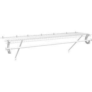 ClosetMaid 5631 SuperSlide Ventilated Shelf Kit with Closet Rod, 4-Foot x 12-Inch, White (4 ft x 12 in)