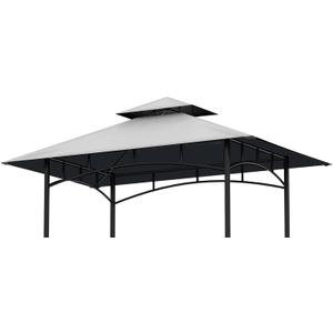 OIPUNSHLE Grill Gazebo Canopy Replacement, 5 x 8 Ft, Grey