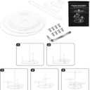 Dezzer 4 Tier Acrylic Cupcake Stand, Clear, 12" x 8" x 8" x 8" x 12"