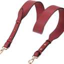 uxcell Leather Purse Strap, Adjustable Crossbody Replacement Straps for Handbags, Shoulder Bag (Claret, Gold Clasp)