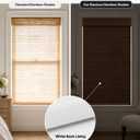 LazBlinds 100% Blackout No Drill Bamboo Roman Shades, Cordless Bamboo Blinds for Indoor Windows, Room Darkening Shades for Home & Patio, Thermal Insulated, Acron, 29" W x 48" H