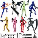 (Assembly Completed) 8 Packs Dummy13 Action Figure Set, 3D Printed ActionFigure Toy Gifts for Kids, Dummy 13,Robot 13 Action Figure Full Body Mechanical Doll Christmas Birthday Gift for Boys Girls