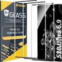 3 Pack Galaxy S20 Ultra Screen Protector, 9H Tempered Glass, Ultrasonic Fingerprint Support, 3D Curved,HD Clear Scratch Resistant for Samsung S20 Ultra Glass Screen Protector