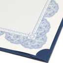 Best Paper Greetings Award Certificate Paper - 48 Sheets, 8.5 x 11 in, Blue Floral Border - Recognition Certificates with Lines & Sections, 48 Gold Foil Seal Stickers