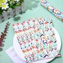 Whaline 100Pcs Spring Floral Guest Napkins Colorful Leaves Flowers Paper Napkins Greenery Disposable Dinner Hand Napkin Towel for Home Kitchen Bathroom Holiday Party Supplies