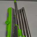 Rubber Broom with Squeegee for Carpet Pet Hair Remover,57 inch Long Handled Fur Remover Rake,Portable Detailing Lint Brush,Pet Removal Fluff Carpet, Hardwood Floor, Tile (Green)