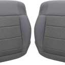 Driver & Passenger Bottom Cloth Replacement Seat Covers Gray #E5DD Compatible with Jeep Wrangler Sahara Rubicon 2008 2009 2010