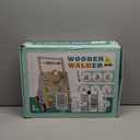 Wooden Baby Walker with Wheels, Push Walker with Baby Activity Center, Montessori Walking Toy for Girls Boys, Ajustable Speed & Height Activity Toy for Toddler Learning to Walk