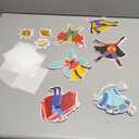90 PCS Super Themed Hero Cutouts Hero Theme Paper DIY Photo Picture Crafts with 200 PCS Glue Points Super Themed Bulletin Board Decorations for Kids Classroom Party Decor Birthday Supplies
