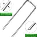 TiTifield 4 Inch 180 Pack Landscape Staples Galvanized Garden Stakes Anti-Rust Landscape Pins for Weed Barrier Fabric, Artificial Turf and Landscape Fabric