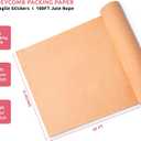 Honeycomb Packing Paper for Moving -12 In x 65 Ft, Shock Proof Brown Wrapping Paper Roll for Shipping With 20 Fragile Stickers & 100Ft Jute Twine -Sustainable & Recyclable Moving Bubble Packing Roll