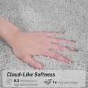 CHEZARTEMIS Luxury Quick Dry Non-Slip Bathroom Rugs17'' x 24'' Light Grey Highly Absorbent Washable and Ultra Soft, Extra Thick Fluffy Bath Mats for Shower/Kitchen/Bathtub Floor