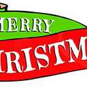 Red & Green Merry Christmas Banner for Mailbox or Car Magnet, Magnetic Decal, 12 Inch