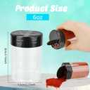 48 Pack 4 oz Plastic Spice Jars with Black Flip Caps and Labels Clear Mini Seasoning Bottles Round Empty Spice Containers for Pepper Herbs Crafts
