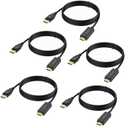 DisplayPort to HDMI Cable 3 feet 5-Pack, 4K Display Port to HDMI Cables Uni-Directional DP to HDMI Cord for Dell, Monitor, Projector, Desktop, AMD, Lenovo, HP, ThinkPad and More (Black)