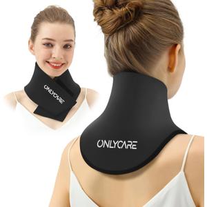 ONLYCARE Neck Ice Pack Wrap Gel - Upgraded Ice Packs for Neck Reusable, Hot and Cold Compress, Relief of Pain, Swelling, Sprains, Office Pressure