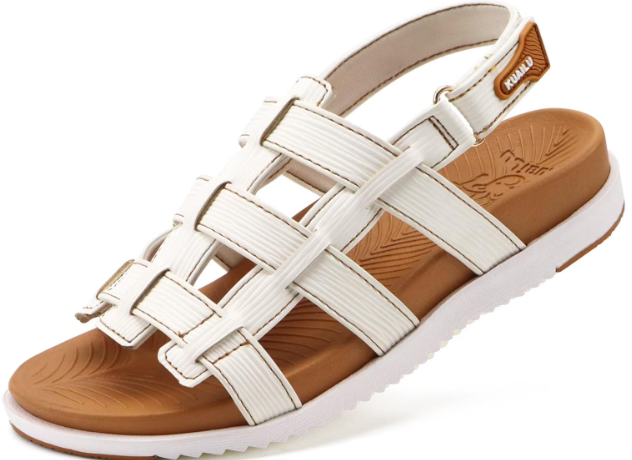 KuaiLu Womens Fashion Orthopedic Walking Sandals for Women 2025 Arch Support Sandles Comfort Plantar Fasciitis Recovery Cushion Summer Travel Outdoor Hiking Open Toe Water Shoes Woman Size US 7.5