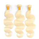 #613 Bundles Human Hair Bleach Blonde Body Wave Bundles 18 18 18 Inch Blonde 3 Bundle Unprocessed Virgin Human Hair Extensions 50 Gram Per Bundle