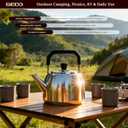 GEDO Stainless Steel Whistling Tea Kettle, 304 Food Grade, Large Capacity, Stovetop Kettle for Gas Stove and Induction Cooktop (5L/5.28QT)