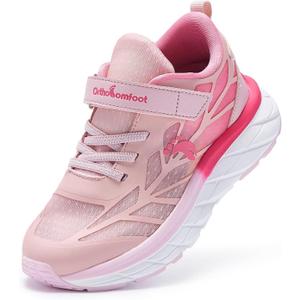 Kids Orthopedic Tennis Shoes for Boys and Girls: Comfortable Casual Plantar Fasciitis Arch Support Athletic Running Sneakers, Orthotic Breathable School Sports Walking Shoes for Foot and Pain Relief (2.5 Little Kid, W4-Pink)