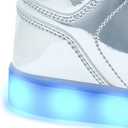 Unisex LED Light Up Shoes, Fashion High Top LED Sneakers USB Rechargeable Glowing Luminous Shoes for Men, Women, Teens, Size: 15 Women/13 Men