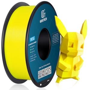 Geeetech PETG Filament 1.75mm Yellow, 1 KG (2.2lbs) Spool 3D Printer Filament, High-Toughness, ±0.02mm Accuracy, Neatly Wound & Moistureproof, Non-Clogging Non-Stringing, Fits Most FDM Printers