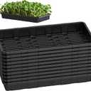 SOLIGT Extra Thick Heavy Duty 10 Pack 1020 Seed Starting Trays - Microgreens Growing Trays Seedling Plant Germination Starter Tray Transplant Fodder Flats, No Holes, No Leakage, Reusable