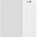 VASAGLE Small Bathroom Storage Cabinet, Slim Organizer with Slide Out Drawers, Toilet Paper Holder, for Small Spaces, White UBBC847P31
