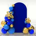 Babenest 7.2Ft Royal Blue Wedding Arch Cover, Spandex Fitted Arch Backdrop Cover for Photography, Round Top Chiara Stand Cover for Party Ceremony Birthday Baby Shower Anniversary Decoration