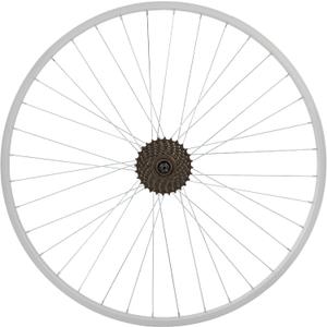 Hiland 26" 27.5" 28" x1.75" Alloy Bike Rim for 1.75 to 2.215 Inch Wide Tire, Front & Back MTB Wheelset with 7 Speed Freewheel, Bolt On Axle, Bicycle Accessories for Adult Bikes