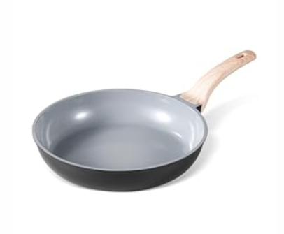 CAROTE Nonstick Frying Pan Skillet,Non Stick Granite Fry Pan Egg Pan Omelet Pans, Stone Cookware Chef's Pan, PFOA Free,Induction Compatible(Classic Granite, 8-Inch) (Black)