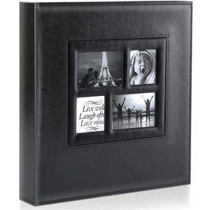 Ywlake Photo Album 4x6 600 Pockets Photos, Extra Large Capacity Family Wedding Picture Albums Holds 600 Horizontal and Vertical Photos Black