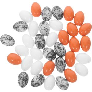 2 x 36Pcs Miniature Fake Eggs 1/12 Scale Dollhouse Eggs Models 3 Colors for Easter, Painting, Decorating, Crafting, Fake Food, and Nest Box Training