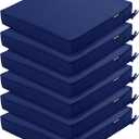 6 Pack Outdoor Chair Cushions 19 x 19 Inch Water Resistant Patio Chair Cushions with Tie 3 Year Color Fastness Thick Outdoor Seat Cushion for Garden Lawn Patio Furniture Navy