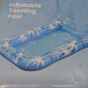 Inflatable Tanning Pool Lounger Float with Sprinkler, X-Large Pool Floats with Auto Spray Cooling, 6 in 1 Sunbathing Lounge Floatie Raft Toys, Blow Up Pool Tanning Bed for Adults Kids Gifts