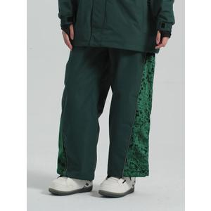 GSOU SNOW Women Men Ski Pants Snowboard Pants Super Baggy Snowboarding Loose Snow Sport Insulation Waterproof Windproof, Size L