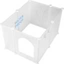 Large Cat Litter Box Cover Enclosure with Waterproof Splash Guard, Row-Hook, DIY Shield, Safe Material, Easy Install & Clean, Privacy Screen for Most Litter Boxes, L27W21H17 in