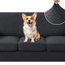 CYCMCAO 4 Piece Stretch Sofa Covers for 3 Cushion Couch, Non Slip Couch Covers for Sofa, Sofa Covers for Pets Washable, Couch Covers for Dogs,Kids (Charcoal Gray), 71"-91" (3 Cushion Sofa)