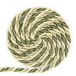 BEL AVENIR 6mm 16Yards Twisted Cord Rope Trim Craft Decorative Nylon Rope Handmade Cording for Sewing Crafts Upholstery Home Dcor (Mix Green)