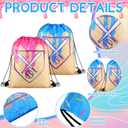 AmazingSpark 16 Pcs Baseball Ice Cream Drip Drawstring Party Favor Gift Bags 13.8 x 16.5 in Large Baseball Team Ice Cream Drip Goodie Treat Snack Gift Bags for Sport Team Birthday Theme Party Supplies