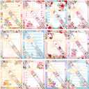 Eaasty 48 Pcs Tea Party Favors Spring Floral Notepads and Ballpoint Pens with Ribbon Vintage Teapot Flower Tea Party Gifts for Birthday Wedding Bridal Shower Office Supplies