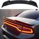 Spoiler for Dodge Challenger/Charger SXT RT SRT 2015-2020 Without Drilling ABS Rear Trunk Spoiler Wing Compatibble with Challenger/Charger SXT RT SRT No Fit SXT Plus (Glossy Black)